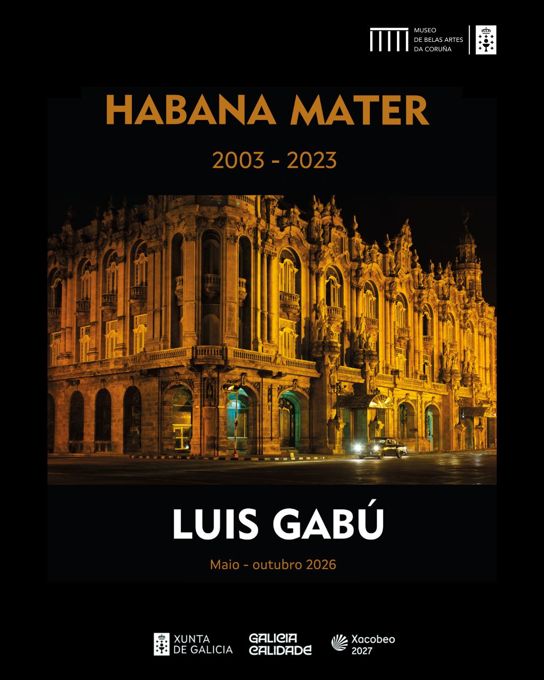 Cartel de la exposición Habana Mater 2003–2023 de Luís Gabú