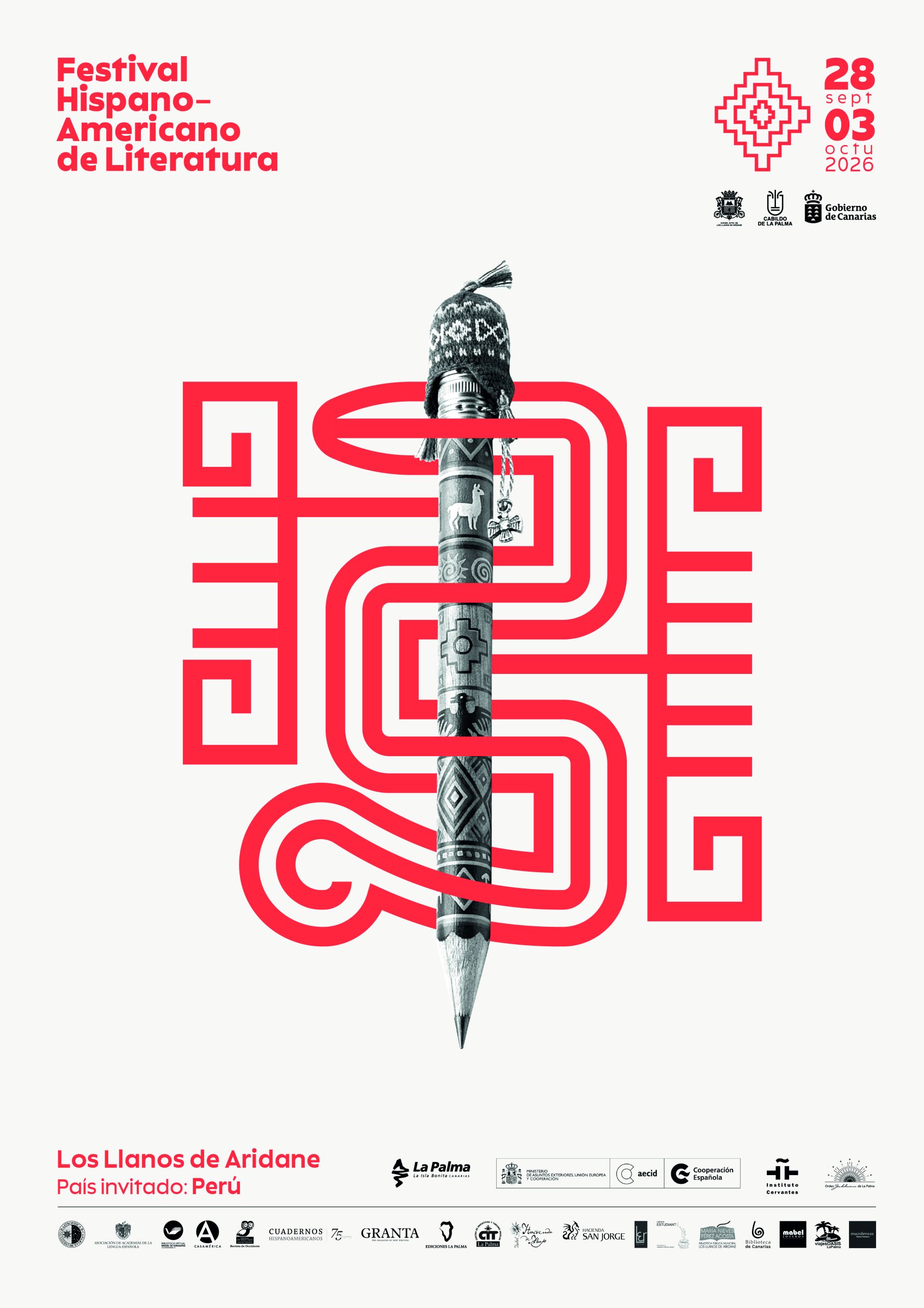 Cartel del VIII Festival Hispanoamericano de Literatura, dedicado a Perú